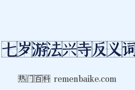 七岁游法兴寺反义词是什么意思的图片